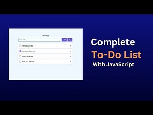 To-Do List App Using HTML, CSS & JavaScript | Full Coding Session.