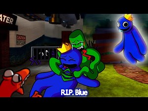 R.I.P. BLUE Rainbow Friends Sings Goodbye World in FNF | Goodbye Blue - Sad Song