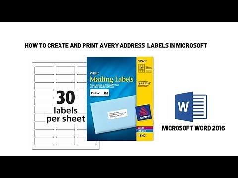 How to Print Avery Labels in Microsoft Word on PC or Mac