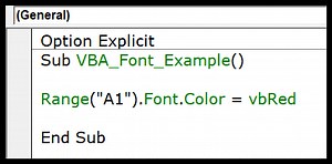 Excel VBA Font (Color, Size, Type, and Bold)