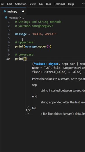 Python Basics: STRING METHODS Made EASY in Under a Minute! 🐍🧵