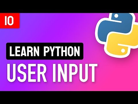 Learn Python • #10 User Input • 4 Ways To Get Input From Your User