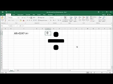 How to Type the Divide (Division) Symbol in Excel