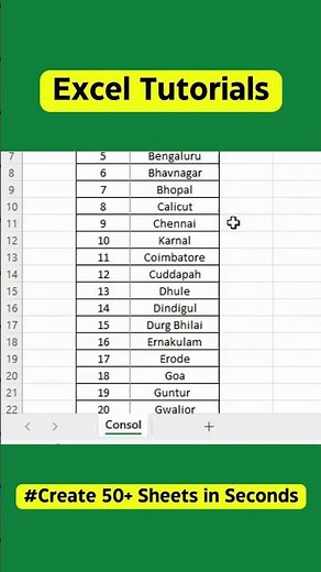 Master MS Excel: Create 50+ Sheets in Seconds | Ultimate Excel Tutorial