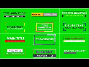 Title Green Screen animation pack2