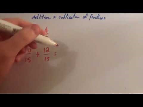 Fractions Addition Subtraction - Corbettmaths