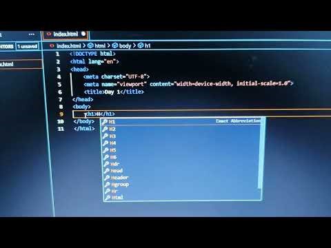 How to print hello world in HTML | Hello World kaise print kare | Day 1