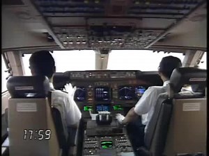 747-400離陸時のパイロット操作