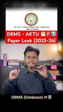 DBMS One Shot 🫡 | AKTU PYQ + Most Important Questions | Database Management System 🚨