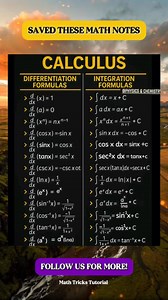 36K views · 807 reactions | Calculus Math Notes | Math Tricks Tutorial | Facebook