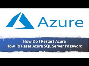 How Do I Restart Azure | How To Restart Azure SQL server | How To Restart VM Instance in Azure