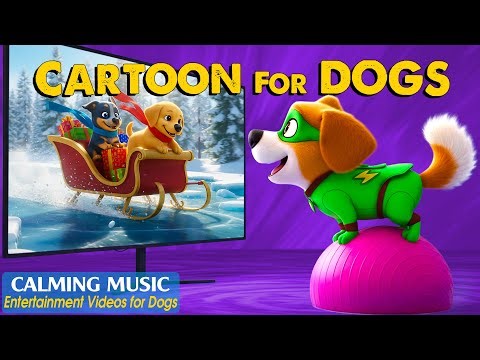 Dog Cartoon: All-Day Relaxing & Entertaining Videos for Dogs Home Alone – Christmas Dog TV + Music