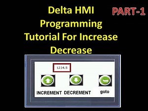 🔴 Delta HMI programming tutorial for INC DEC PUSH BUTTON ! Part-1