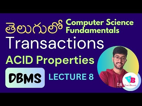 Day 8 Transactions in Telugu | ACID Properties in Telugu | DBMS in Telugu | Vamsi Bhavani