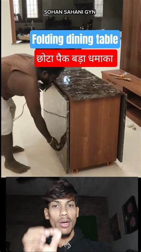 Folding Wooden Dining Table | New Space Saving Design #shorts #table #folding