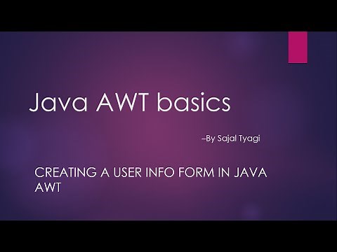 Create application form in java AWT
