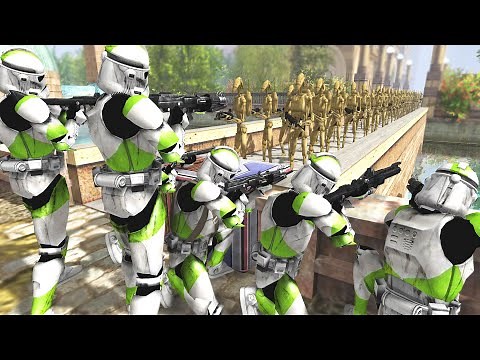 Clone Bridge Defense VS ENDLESS WAVES! - Men of War: Star Wars Mod Battle Simulator