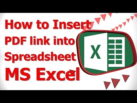 How to Insert PDF link into Spreadsheet MS Excel