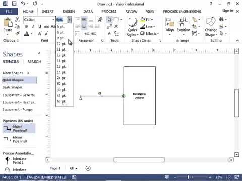 Chemical Engineering Block Flow Diagrams in Microsoft Visio