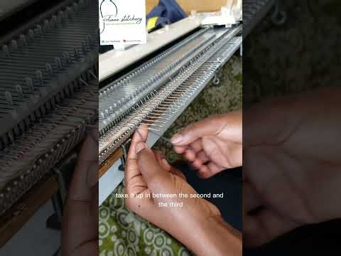 Easy cast on method for knitting machine beginners