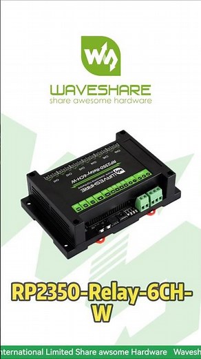 RP2350-Relay-6CH,Dual-Core Controller,Control 6 Devices with Power,Industrial Safety, Isolation