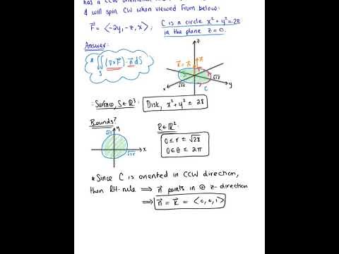Stokes' Theorem for Evaluating Line Integrals (Example 1)