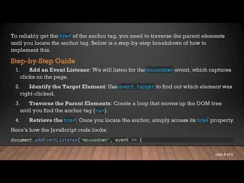 How to Retrieve the href from an Anchor Tag Using JavaScript