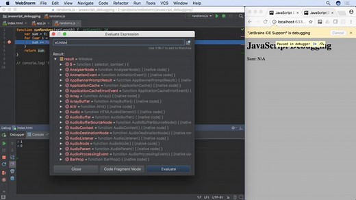 Debug JavaScript in Chrome | WebStorm