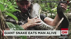 Did guy get eaten alive by snake?