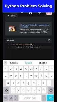 Learn How to reverse words in strings Python Problem Solving Codewars Level 8 kyu #learncoding