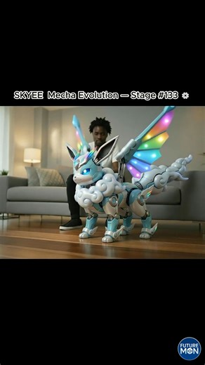 FutureMon Studio on Instagram: "⚙️ Eevee → Mega Eevee (Fly Type) MECHA Evolution (Full Transformation) The full mechanical evolution of Eevee transforming into a Flying-type Eevee and finally into a Mega Flying-type Eevee. A fan-made robotic reimagining of the iconic evolution Pokémon with lightweight aerial armor, wing-integrated mechanical plating, turbine-assisted joints, internal flight reactors, and industrial-scale engineering-style transformations. More Mecha Pokémon evolutions coming soo