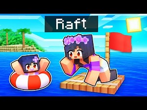 Teaching My BABY to RAFT In Minecraft!