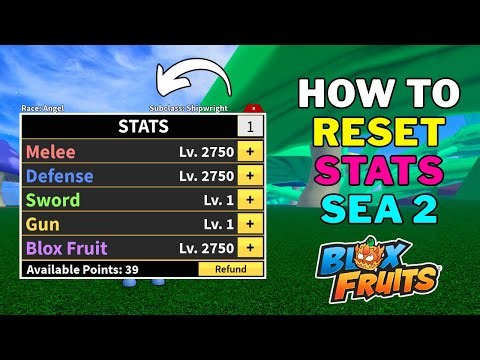 How To Reset STATS in Blox Fruits | Get STATS Reset in Blox Fruits Without Code | Second sea