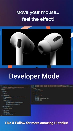 SITHUB on Instagram: "✨ Mouse Effect using HTML & CSS ✨ Just move your mouse and feel the magic! 🖱️🔥 This creative mouse hover effect is built using pure HTML & CSS — no heavy libraries, just clean code and smooth UI interaction. Perfect for frontend developers, beginners, and anyone who loves modern web design 💻🎨 👉 Save this post for your next project 👉 Follow for more HTML, CSS & UI effects 👉 Comment “CODE” if you want the source code 👇 #shortsvideo #youtubeshorts #feeds #sithub #mouse