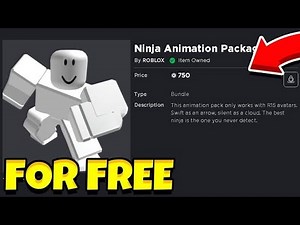 I *GOT *NINJA* ANIMATION IN ROBLOX WITHOUT ROBUX!