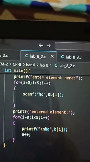 Store n elements in an array and print the elements using pointer in C programming #clanguage