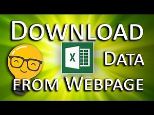 Download Data From Internet or Website URL to Excel