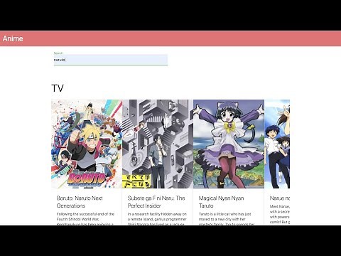 Anime API Challenge - Javascript / ES6