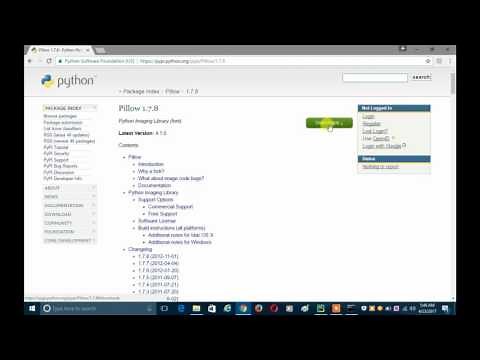 HOW TO DOWNLOAD AND INSTALL PILLOW(PYTHON IMAGE LIBRARY)