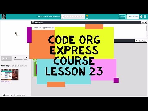 Code.org Lesson 23 - Code Org Express Course Lesson 23 Functions with Artist - Course E Lesson 14