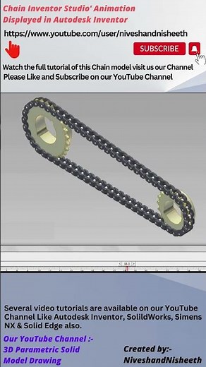 Autodesk Inventor Studio Animation || Chain Assembly