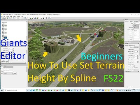 Giants Editor Tutorial | How To Use Set Terrain Height By Spline Script For Ramps | FS22