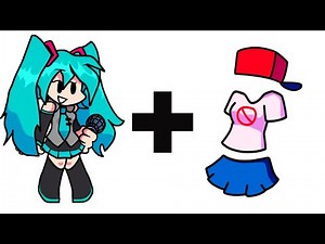 FNF Hatsune Miku + Boyfriend Clothes = ? | Friday night funkin animation