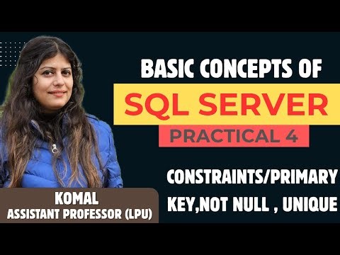 SQL CONSTRAINTS With Example|PRIMARY KEY, NOT NULL, UNIQUE