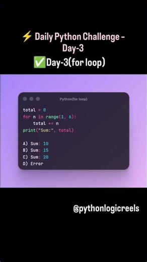 Python For Loop Quiz – Can You Guess the Output? 🔥 | Python Basics Explained #shorts