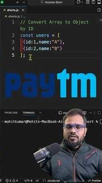 Convert Array to Object by ID | JavaScript Interview Question #dsa #interview #coding