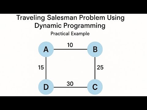 AAD Traveling Salesman Problem Using Dynamic Programming | Practical Example 45 HD