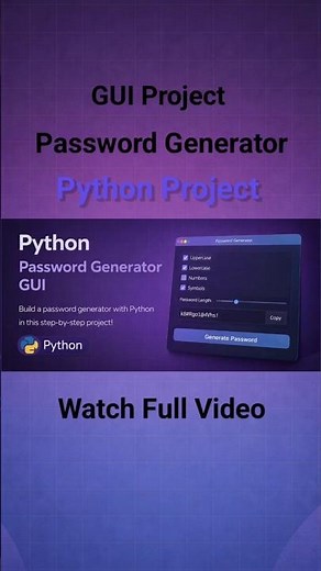 Build a Password Generator in Python | GUI Project Using Tkinter | Fast Code
