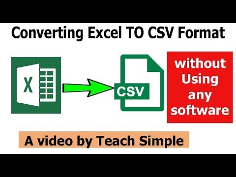 How to convert Excel files to CSV format without using any software