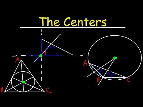 Incenter, Circumcenter, Orthocenter & Centroid of a Triangle - Geometry
